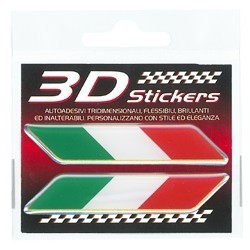 3D STICKER FLAG ITALY INCLINED MM 75X15 DX-SX (2 PCS)