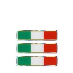 PEGATINA 3D BANDERA ITALIANA MM 60X10 3UD.