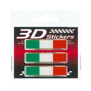 PEGATINA 3D BANDERA ITALIANA MM 60X10 3UD.