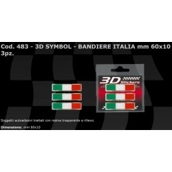 3D STICKER ITALY FLAG MM 60X10 (3 PCS)