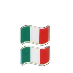 PEGATINA 3D BANDERA ITALIANA ONDA MM 40X25 2PCS