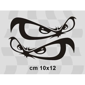 ADESIVO PREFUSTELLATO OCCHI NERO DX-SX CM 10X12