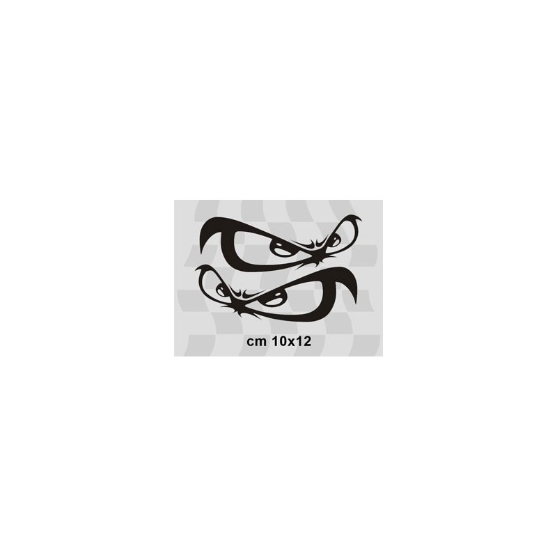 BLACK-RIGHT BLACK EYE PRE-DIE CUT STICKER CM 10X12