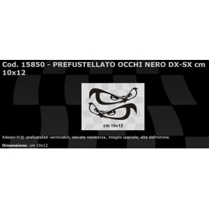 BLACK-RIGHT BLACK EYE PRE-DIE CUT STICKER CM 10X12