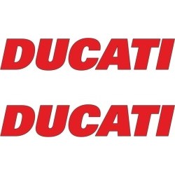 PAIR OF DUCATI LOGO STICKERS, RED (LARGE) MM 160 (2 PCS)