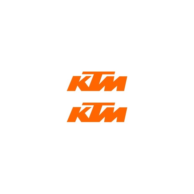 COPPIA ADESIVI LOGO KTM, ARANCIONE MM 120 X 40 (2 PZ)