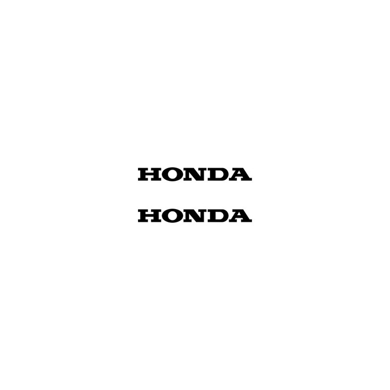 PAR DE PEGATINAS CON EL LOGOTIPO HONDA, NEGRO 220 MM (2 UD)