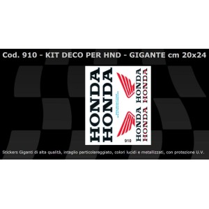 TECHNISCHES SPONSOR-AUFKLEBER-KIT DER SERIE 900 DECO, HONDA-TYP 20X24 CM