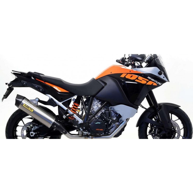 TERMINALE ARROW MAXI RACE-TECH KTM 1050 ADVENTURE 2015-2016, TITANIO/CARBONIO, OMOLOGATO