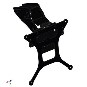 PORTAMATRÍCULA PARA DUCATI DIAVEL 1200 2011-2018, CON INCLINACIÓN AJUSTABLE