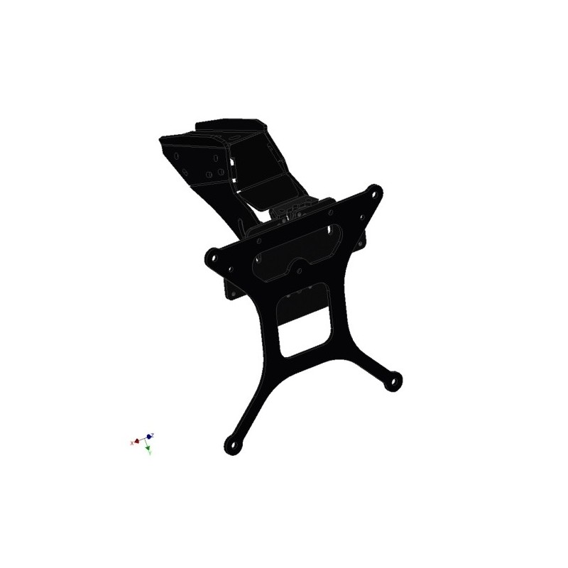 PORTATARGA DUCATI DIAVEL 1200 2011-2018, CON INCLINAZIONE REGOLABILE