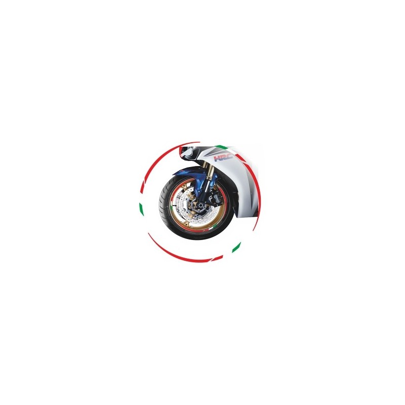 BORDE ADHESIVO PARA LLANTAS RAYAS DE LLANTAS BANDERA ITALIANA ROJA