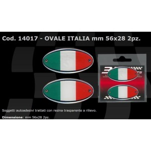 ADESIVO 3D OVALE DECO ITALIA MM 56X28 (2 PZ)