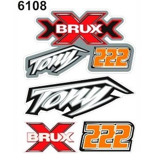 DECO STICKER KTM TONY 222 - STANDARD CM 10X12