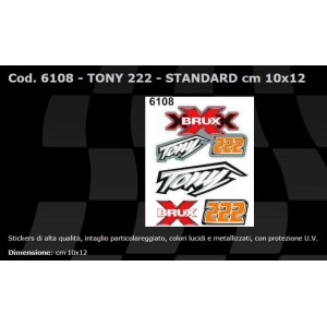 DECO STICKER KTM TONY 222 - STANDARD CM 10X12