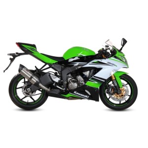 EXHAUST MIVV SUONO KAWASAKI ZX-6R 636 2013-2017, APPROVED BLACK/CARBON