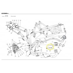 AUSPUFFROHRSCHILD IN KOHLENSTOFFFASER DUCATI 848 2008-2010, 1098 2007-2008, 1198 2009-2010