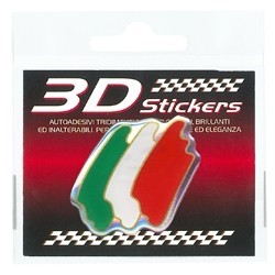 3D STICKER ITALIENISCHE FLAGGE IN FORM 45X40 MM