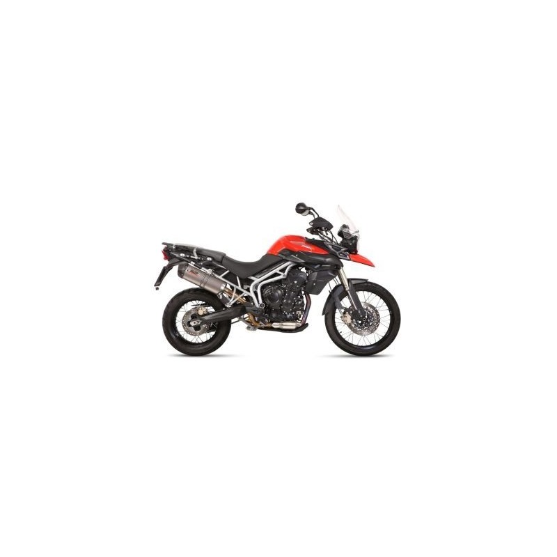 TERMINALE MIVV OVALE TRIUMPH TIGER 800 XC 2015-2017, TIGER 800 XR 2015-2017, OMOLOGATO TITANIO/CARBONIO