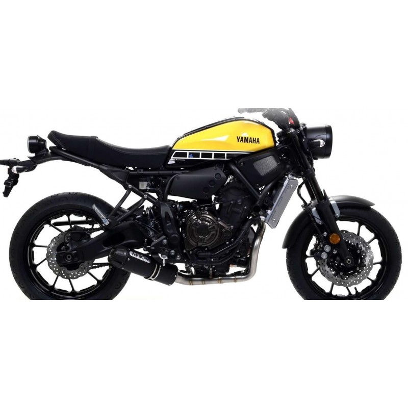 IMPIANTO DI SCARICO COMPLETO ARROW JET RACE YAMAHA XSR 700 2016-2020, ACCIAIO DARK/CARBONIO, DEKAT 