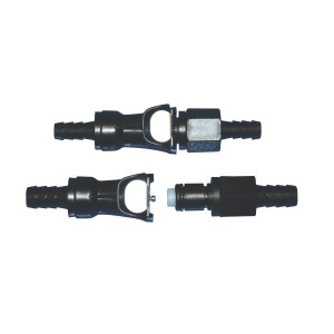 ACOPLAMIENTO RAPIDO DE PLASTICO PARA DIAM DE MANGUERA DE COMBUSTIBLE. EN T. 6 MM