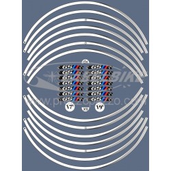 ADHESIVE EDGE KIT FOR ALLOY WHEEL RIMS BMW GS 17"AND 19" WHITE
