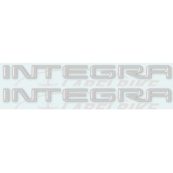 PAIR OF STICKERS WRITTEN INTEGRA, GRAY 17.9 X 1.4 CM (2 PCS)