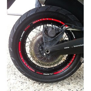 KIT KLEBKANTEN FÜR RADFELGEN YAMAHA SUPER TENERE 17 "UND 19" ROT