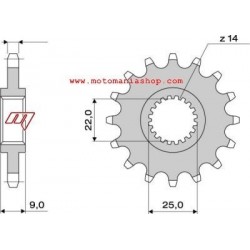 PIGNONE IN ACCIAIO PER CATENA 525 BENELLI