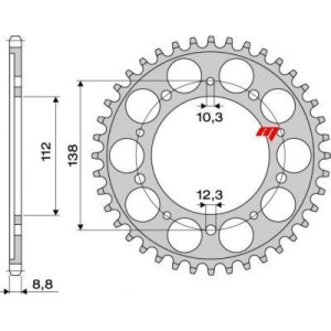 STEEL REAR SPROCKET FOR 530 CHAIN HONDA CBF 1000/ST 2010-2016