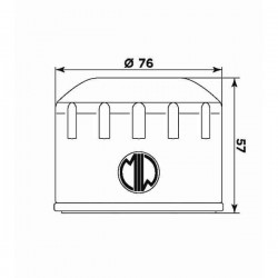 MEIWA 165 OIL FILTER BMW F 800 ST 2009-2013, F 800 S 2007-2013