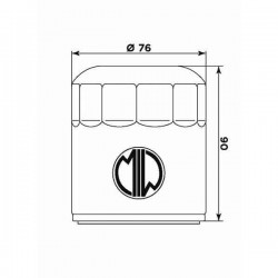 FILTRO OLIO MEIWA 551 MOTO GUZZI 1200 SPORT, BREVA 1100/850, GRISO 1100/850/1200 8V, STELVIO 1200