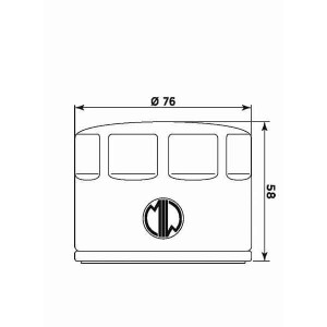 FILTRO OLIO MEIWA 565 GILERA GP 800 (NO 2010-2011)