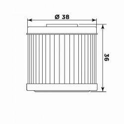 FILTRO OLIO MEIWA 116 HONDA CRF 250 R 2004-2023, CRF 250 X 2004-2009, CRF 450 R 2004-2023