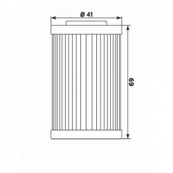 FILTRO DE ACEITE MEIWA 155 KTM EXC-F 400 2006-2007, SX-F/EXC-F 450/525 2003-2007 (1ER FILTRO)