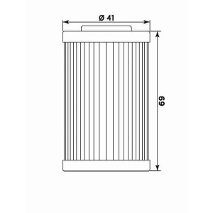 FILTRO OLIO MEIWA 155 KTM EXC-F 400 2006-2007, SX-F/EXC-F 450/525 2003-2007 (1° FILTRO)