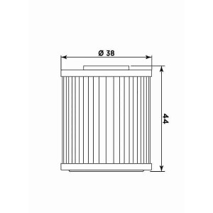FILTRO DE ACEITE MEIWA 207 SUZUKI RM-Z 250 2004-2016, RM-Z 450 2005-2016