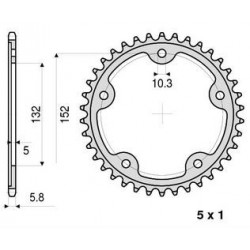 ALUMINIUM REAR SPROCKET FOR 520 CHAIN MV AGUSTA BRUTALE 910