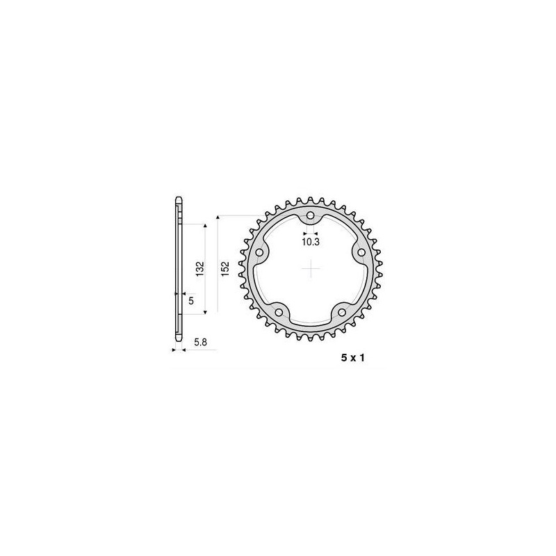 ALUMINIUM REAR SPROCKET FOR 520 CHAIN MV AGUSTA BRUTALE 910