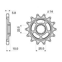 PIÑON DE ACERO PARA CADENA 520 MV AGUSTA BRUTALE 910 2005-2008