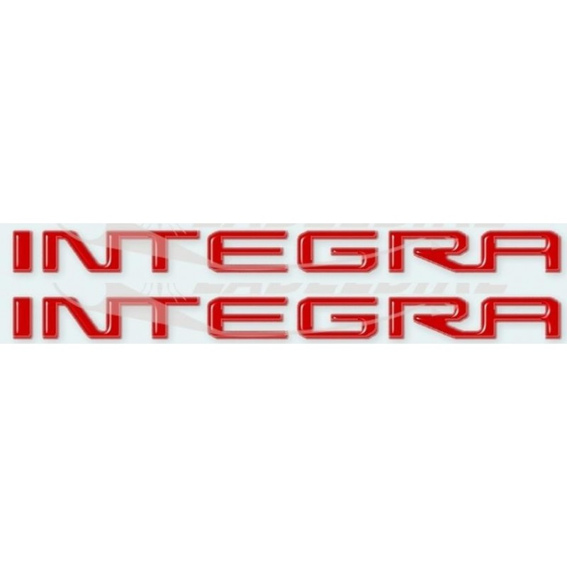 COPPIA ADESIVI SCRITTA INTEGRA CM 17,9 X 1,4 (2 PZ), ROSSO