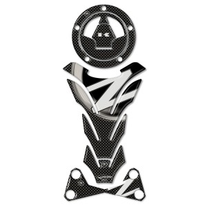 PEGATINAS 3D PROTECTORES TANQUE, TAPA, ELEVADOR MANILLAR KAWASAKI Z 1000 2007-2011