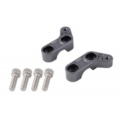 PAIR OF BRACKETS HOLDER HOLDER ACCESSORIES FOR RISER HANDLEBAR DIAMETER 22 MM HOLE M 8 X 1.25