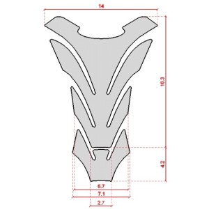 ADESIVO 3D PROTEZIONE SERBATOIO SUZUKI GSX-R CM 14 X 20