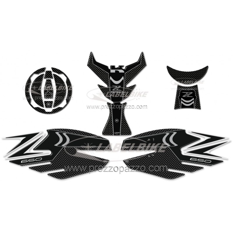 3D STICKERS SIDE PROTECTION, TANK, CAP, KEY KAWASAKI Z 650