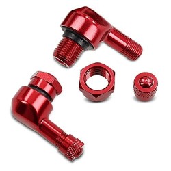 COPPIA VALVOLE PNEUMATICI IN ALLUMINIO A 90° PUIG DIAM. 11,3 MM PER CERCHI MADE IN JAPAN