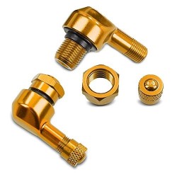 COPPIA VALVOLE PNEUMATICI IN ALLUMINIO A 90° PUIG DIAM. 11,3 MM PER CERCHI MADE IN JAPAN