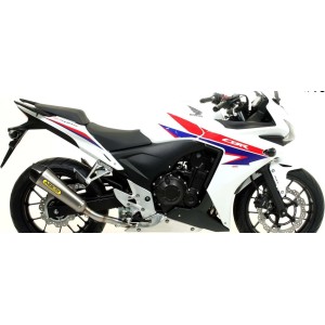 TERMINALE ARROW X-KONE HONDA CBR 500 R 2013-2015, ACCIAIO/CARBONIO, OMOLOGATO