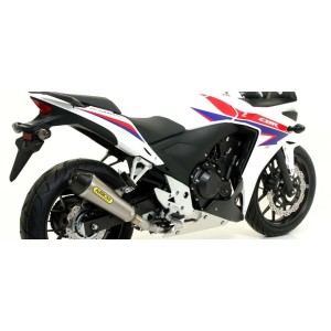 TERMINALE ARROW X-KONE HONDA CBR 500 R 2013-2015, ACCIAIO/CARBONIO, OMOLOGATO