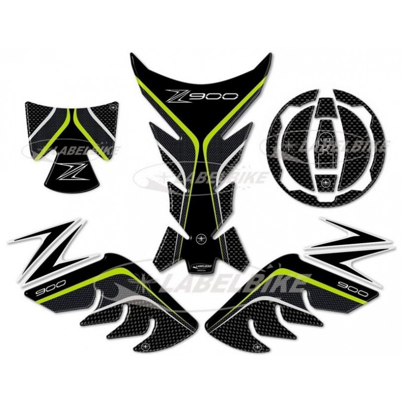 3D STICKERS SEITENSCHUTZ, TANK, KAPPE, KAWASAKI Z 900 SCHLÜSSEL
